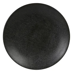 Assiette plate en grès noir d27cm - Vesuvio
