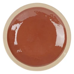 Assiette plate en grès tomette d28cm - Jade