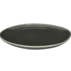 Assiette plate en grès vert d27cm - Black forest