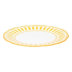 Assiette plate en porcelaine jaune d27cm - Napoli