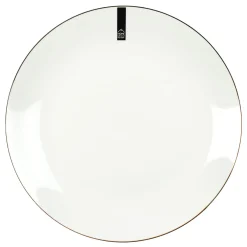 Assiette plate en porcelaine lisere doré d26cm