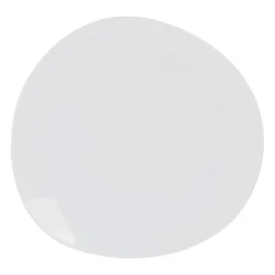 Assiette plate en porcelaine blanc d28cm - Galet