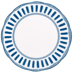 Assiette plate en porcelaine bleu d27cm - Napoli