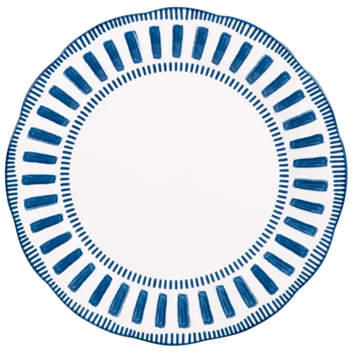Assiette plate en porcelaine bleu d27cm - Napoli