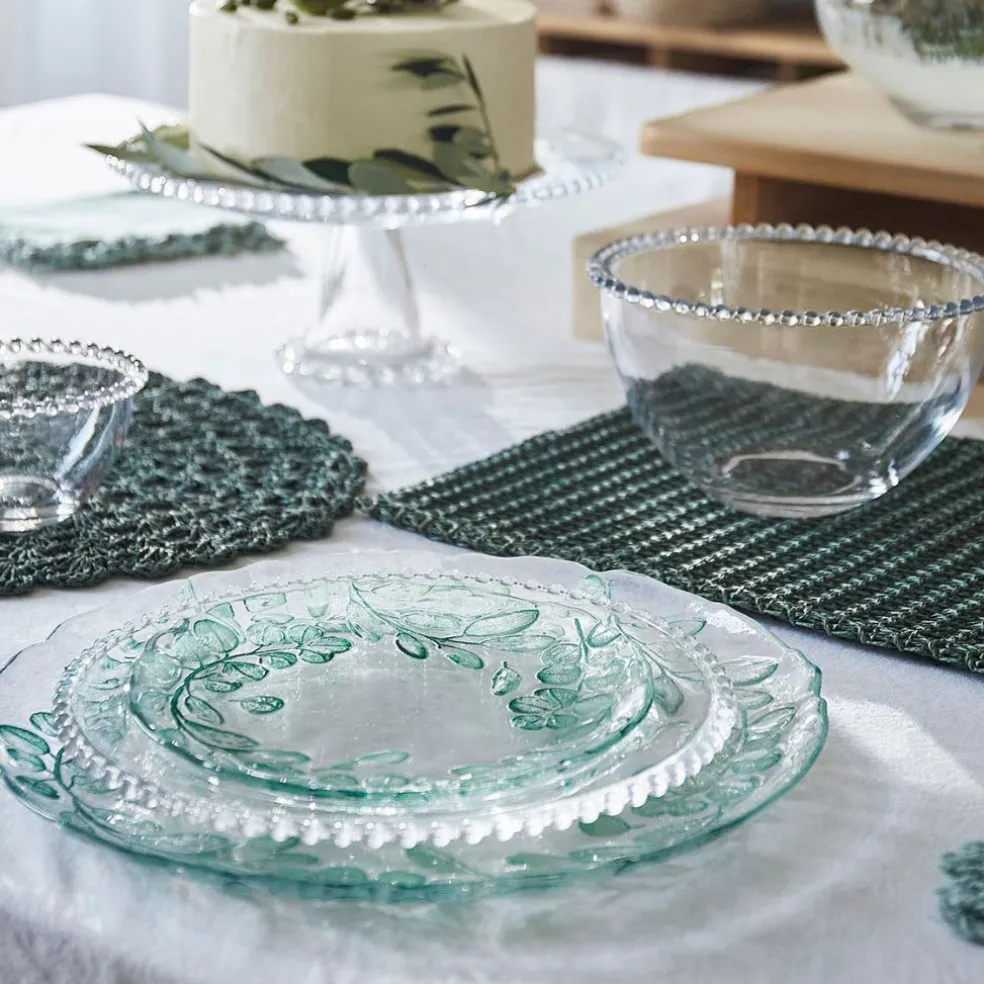 Assiette plate en verre d26cm - perloa