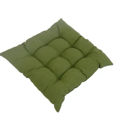 Assise extérieure matelassée en coton vert 46x46cm - Colors