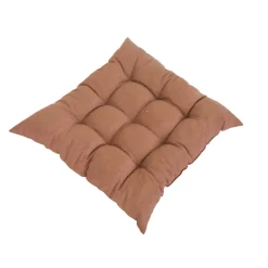 Assise extérieure matelassée en coton terracotta 46x46cm - Colors