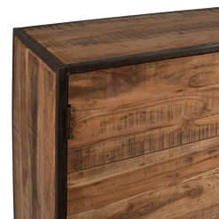 Bahut en acacia et fer noir l150cm - Factory