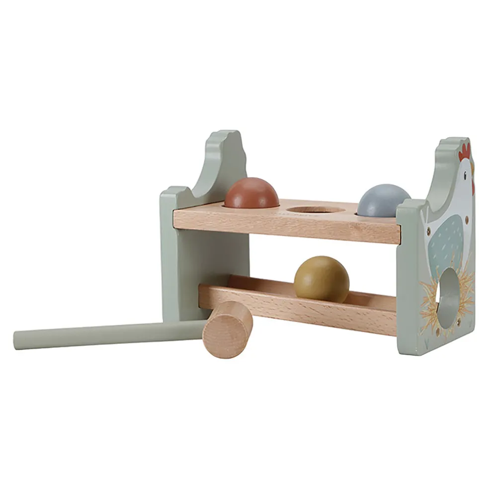 Banc à marteler en bois - Little Farm