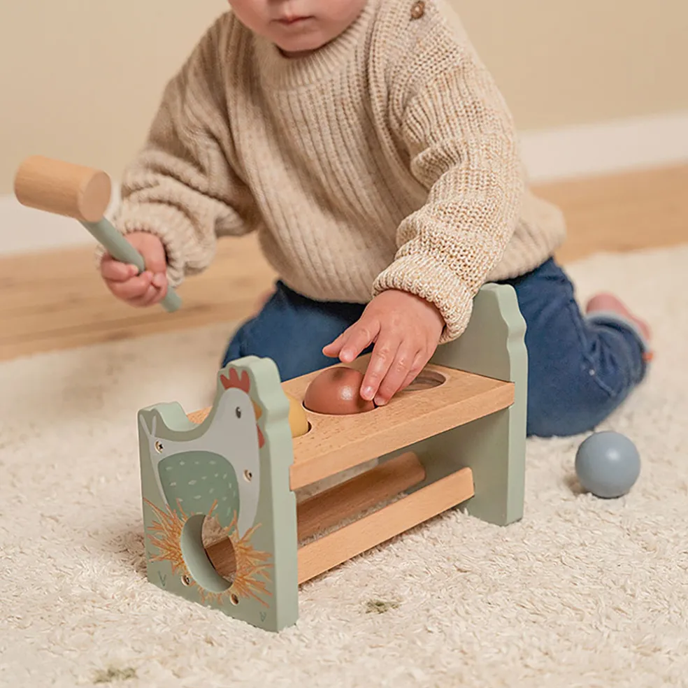 Banc à marteler en bois - Little Farm