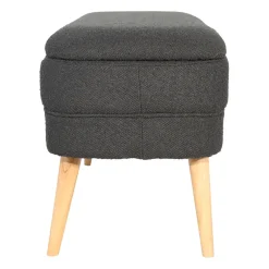 Banc coffre bouclette anthracite - Eleonor