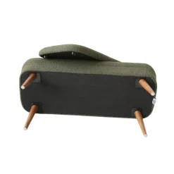 Banc coffre bouclette vert - Eleonor