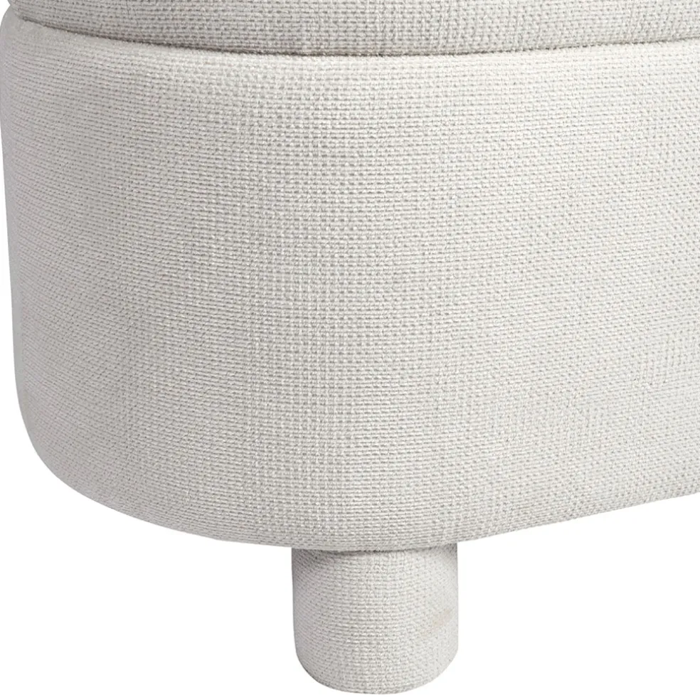 Banc coffre en tissu écru - Tessia