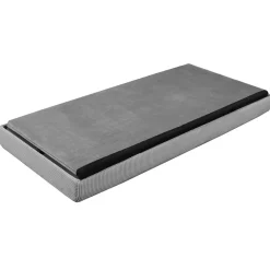 Banc coffre pliable en velours côtelé gris - Julia