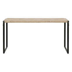 Banc en jute naturel et fer noir - madeira