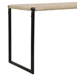 Banc en jute naturel et fer noir - madeira