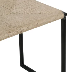 Banc en jute naturel et fer noir - madeira