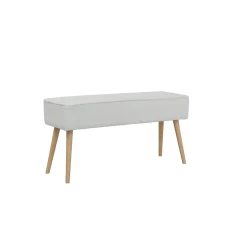Banc en tissu bouclette ecru - Popy