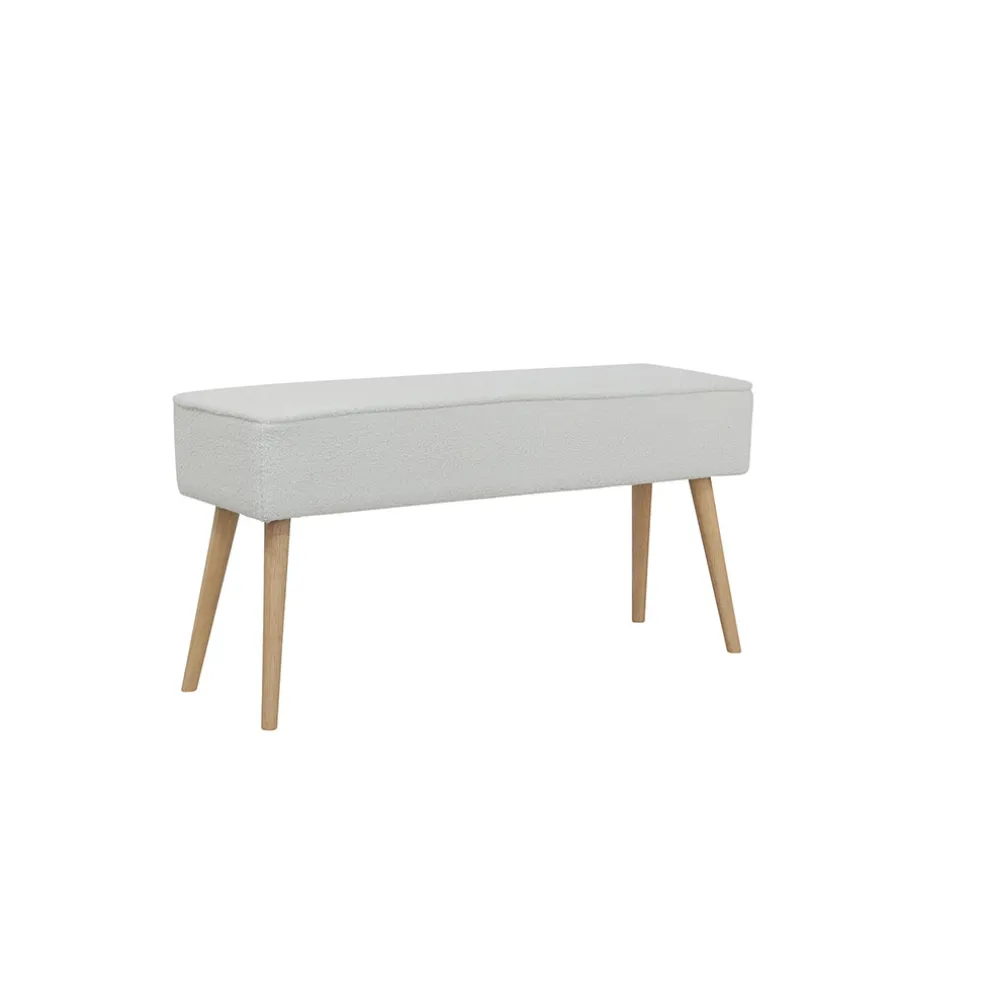 Banc en tissu bouclette ecru - Popy