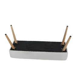 Banc en tissu bouclette ecru - Popy