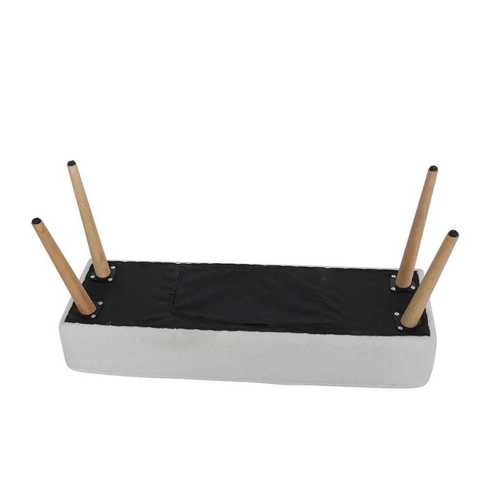 Banc en tissu bouclette ecru - Popy