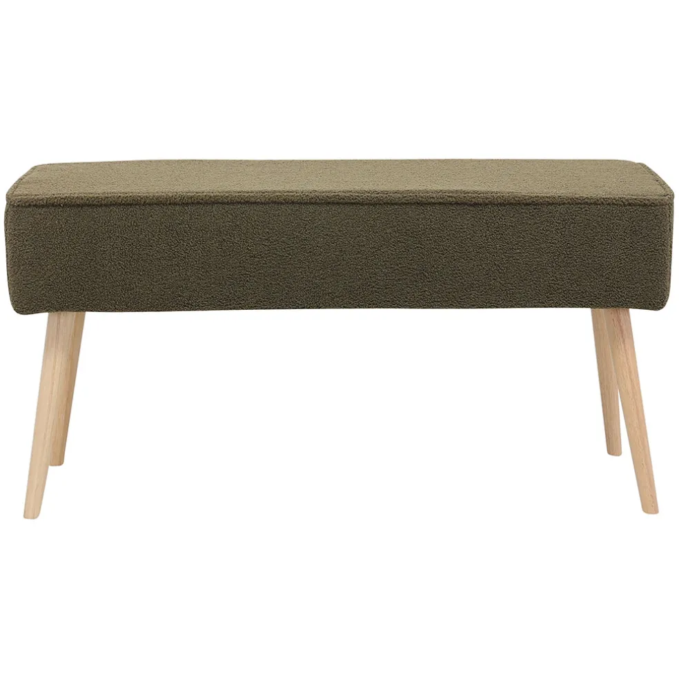 Banc en tissu bouclette kaki - Popy