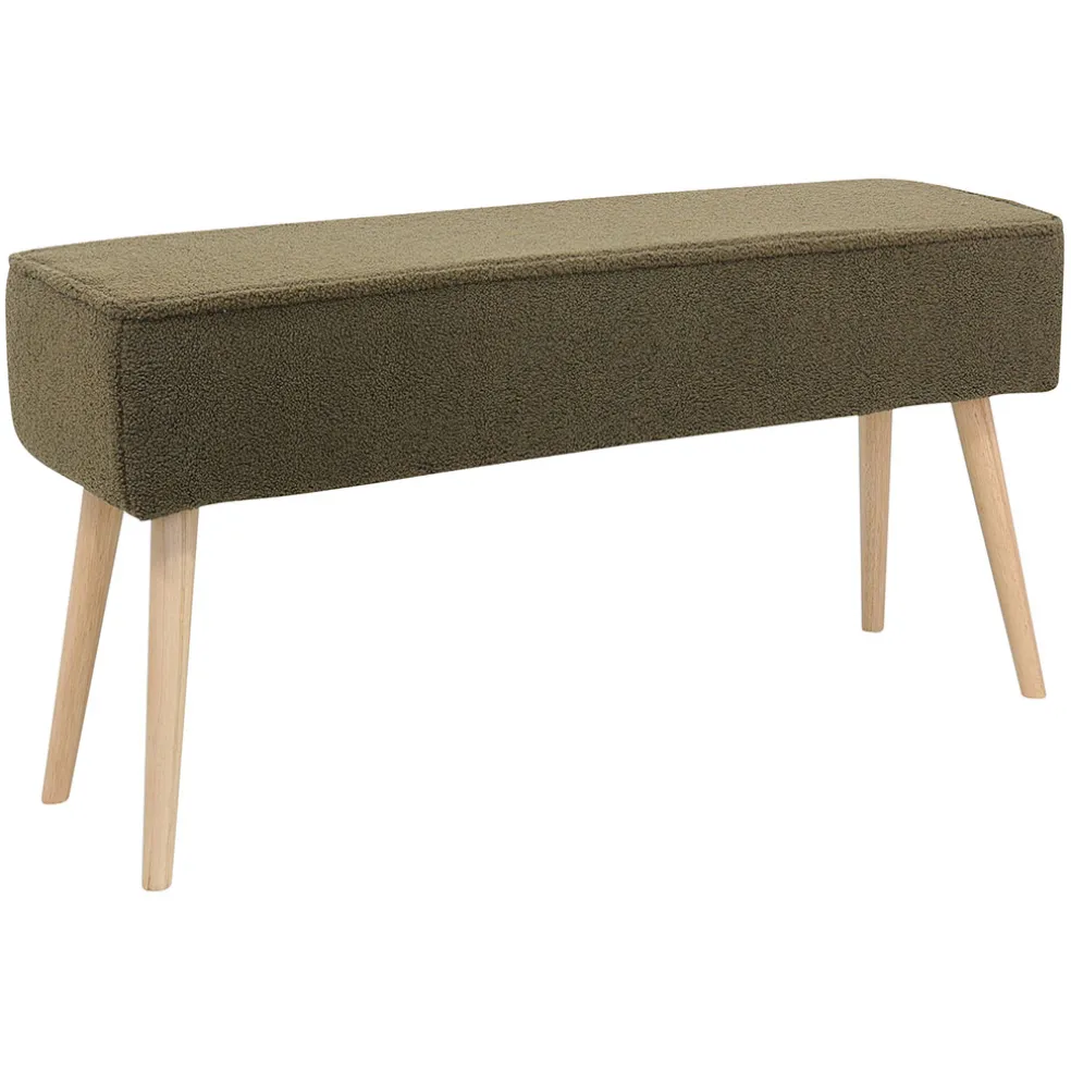 Banc en tissu bouclette kaki - Popy