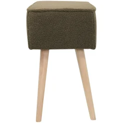 Banc en tissu bouclette kaki - Popy
