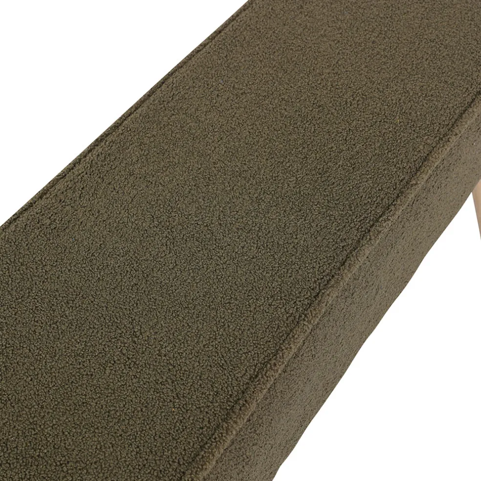 Banc en tissu bouclette kaki - Popy