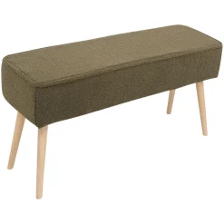 Banc en tissu bouclette kaki - Popy