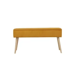 Banc en velours côtelé abricot - Popy