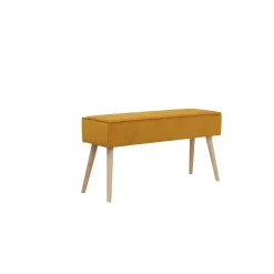 Banc en velours côtelé abricot - Popy
