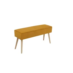 Banc en velours côtelé abricot - Popy