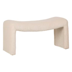 Banc en velours côtelé écru - Minimal