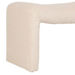 Banc en velours côtelé écru - Minimal
