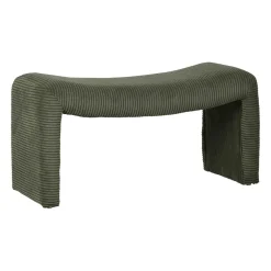 Banc en velours côtelé vert - Minimal
