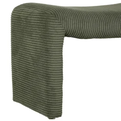 Banc en velours côtelé vert - Minimal
