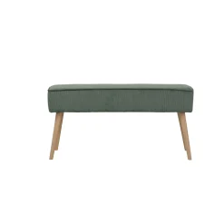 Banc en velours côtelé vert - Popy
