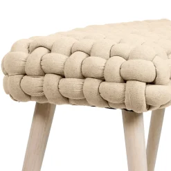 Banc naturel en tissu et pin - Element