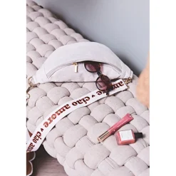 Banc naturel en tissu et pin - Element