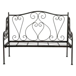 Banquette 2 places en fer forge brun - Volute