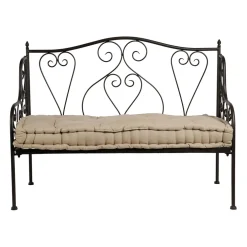 Banquette 2 places en fer forge brun - Volute