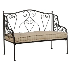 Banquette 2 places en fer forge brun - Volute