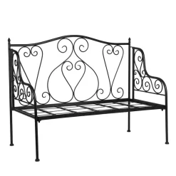 Banquette 2 places en fer forge brun - Volute