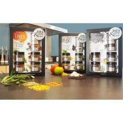 Bar à épices avec moulin intégré