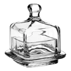 Beurrier carré beurrier Transparent en Verre