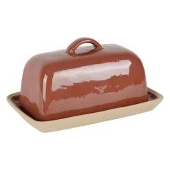 Beurrier en grès tomette - Jade