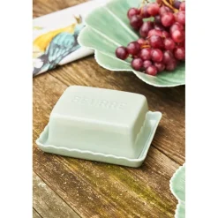 Beurrier en grès vert d'eau - Dulci