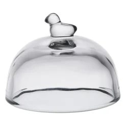 Beurrier rond en verre transparent - Moineau