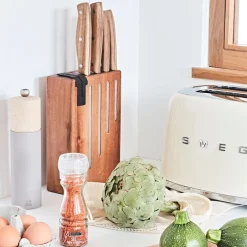 Bloc de 4 couteaux en inox et acacia - Natural Life